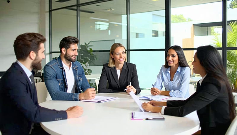 Equipo de Concepción Multiseguros asesorando a clientes dominicanos sobre tipos de seguros